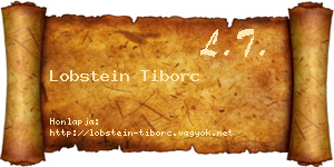 Lobstein Tiborc névjegykártya